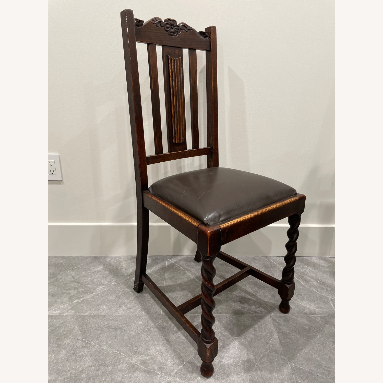 Vintage/Antique Finds Dark Brown Wood Dining Set - image-5