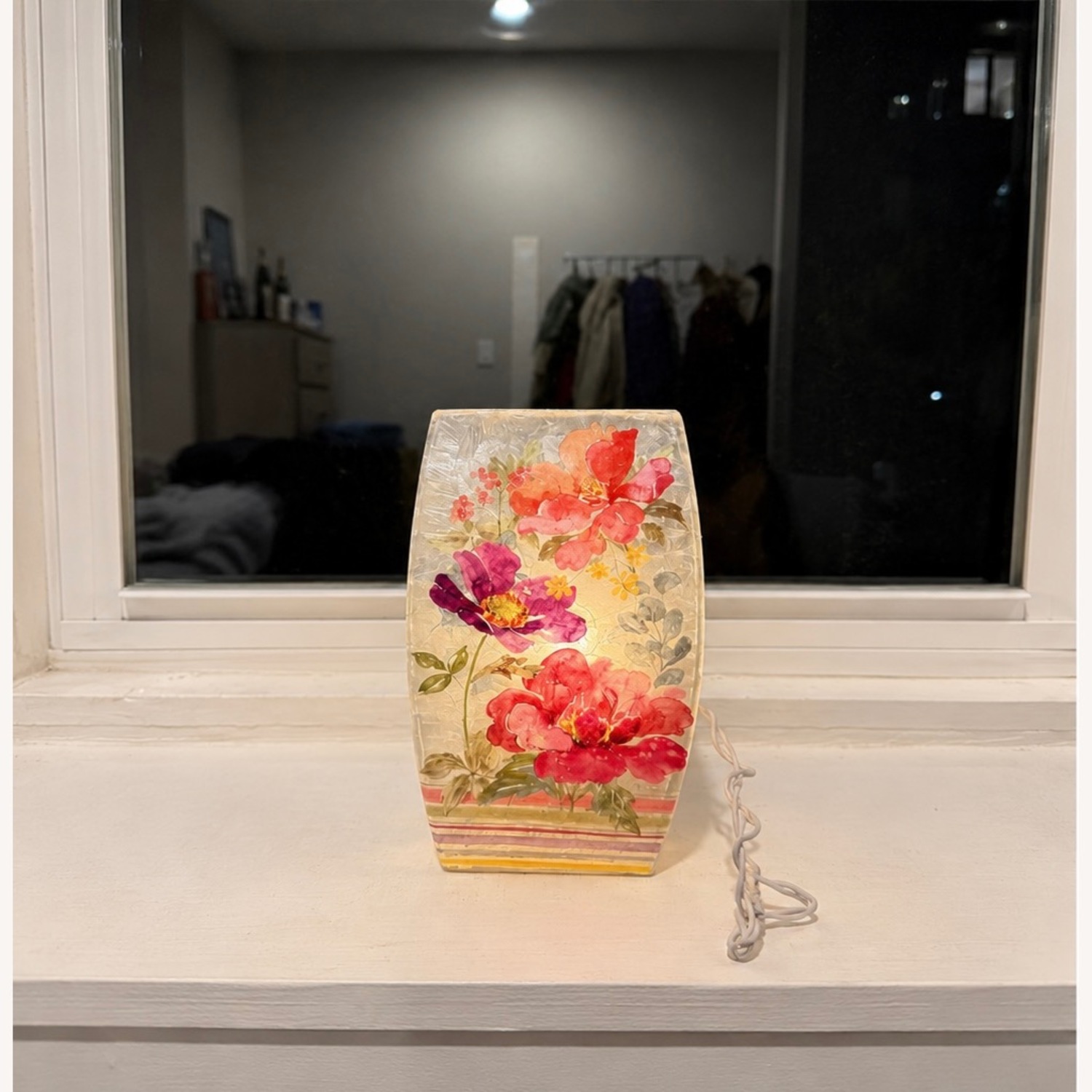 Floral Glass Decorative Accent Lamp - image-2