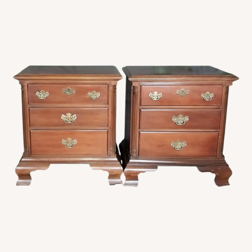 Used American Drew Dark Brown Wood Nightstand for sale on AptDeco