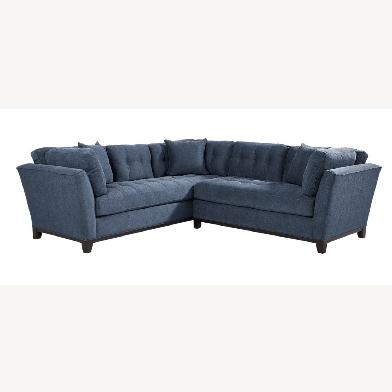 Rooms To Go Cindy Crawford Dark Blue 2 piece sectional - image-1