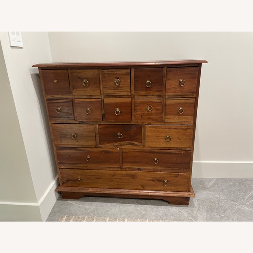 Used Vintage/Antique Finds Dark Brown Wood Chest for sale on AptDeco