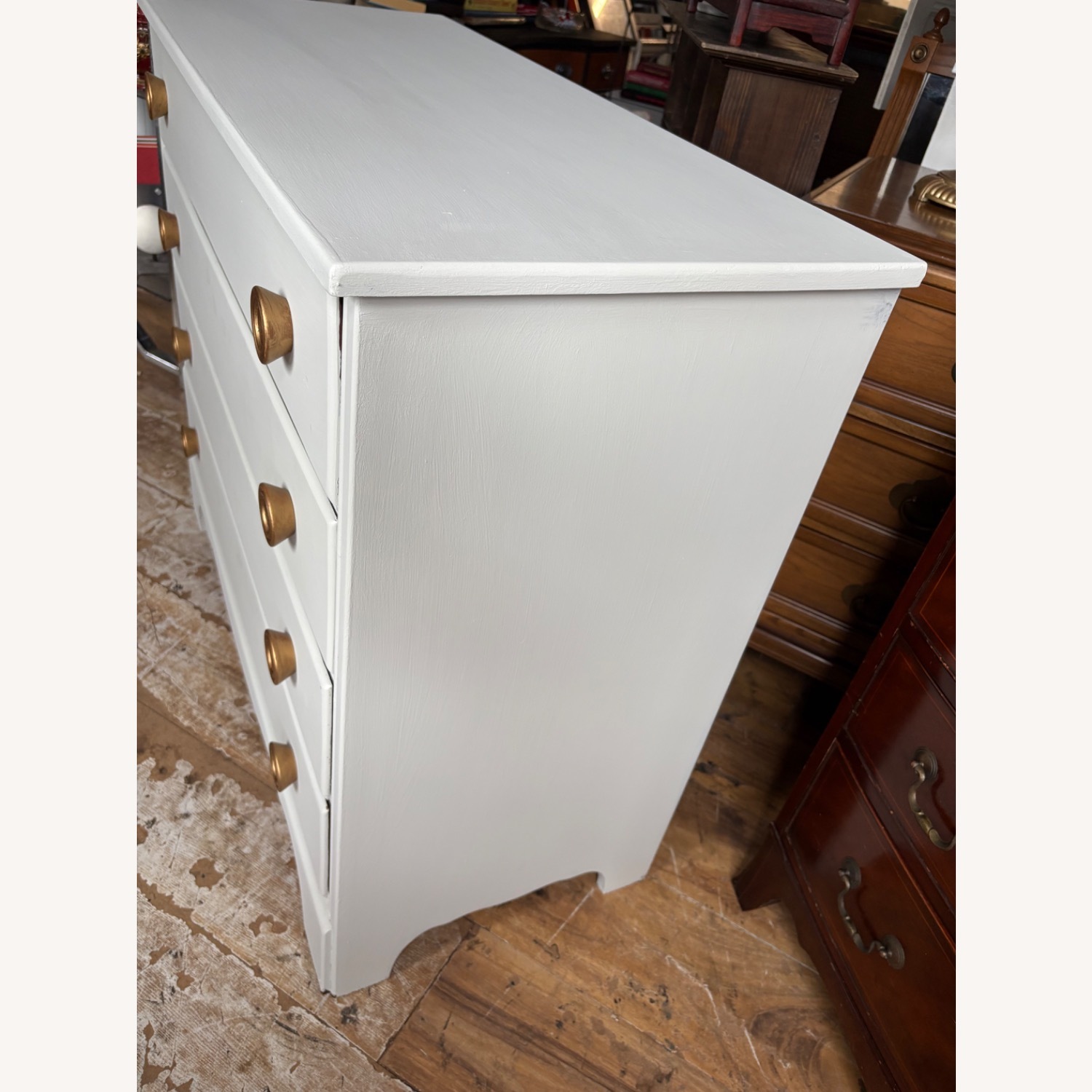 Vermont Furniture White Wood Dresser - image-8