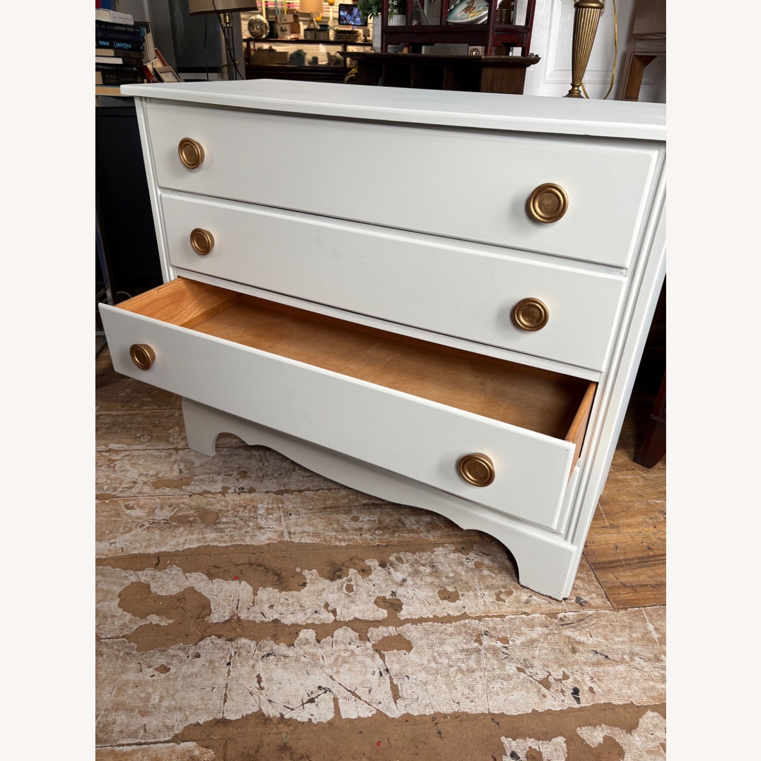 Vermont Furniture White Wood Dresser - image-3