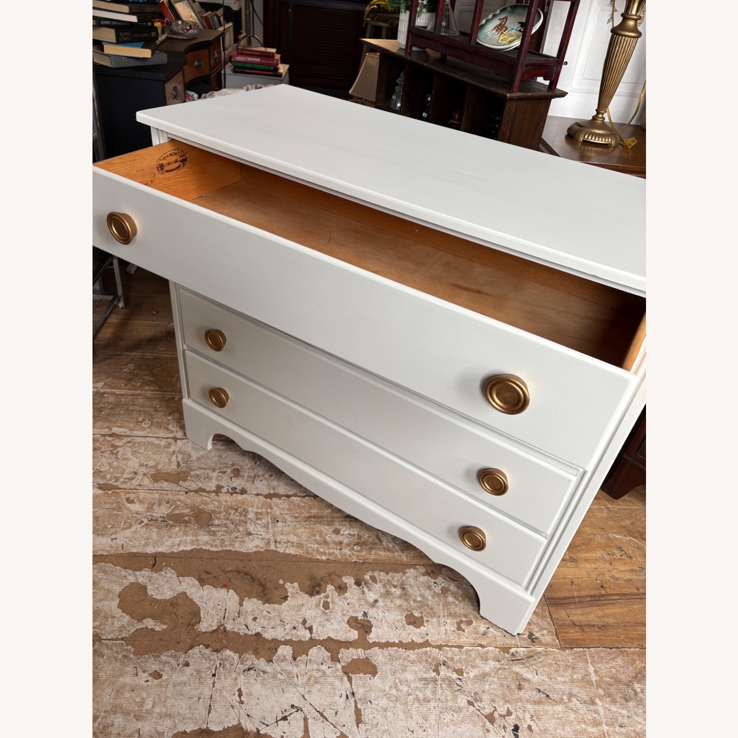 Vermont Furniture White Wood Dresser - image-5
