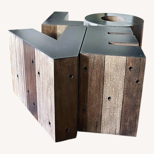 Used Resource Decor LOVE Letter Tables - Set of 4 for sale on AptDeco