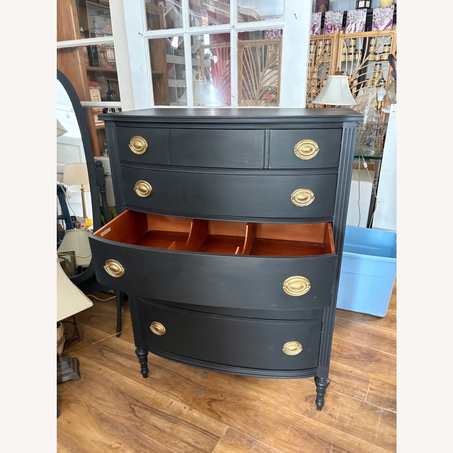 Vintage/Antique Finds Black Wood Dresser - image-3