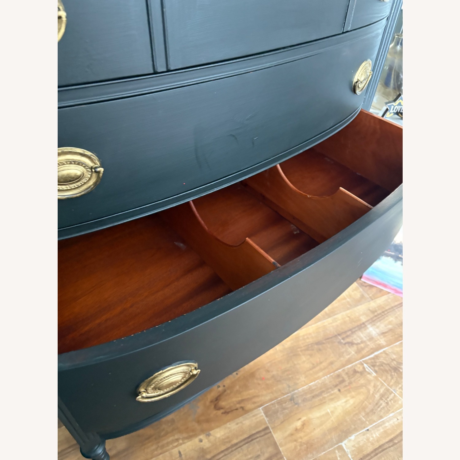 Vintage/Antique Finds Black Wood Dresser - image-9