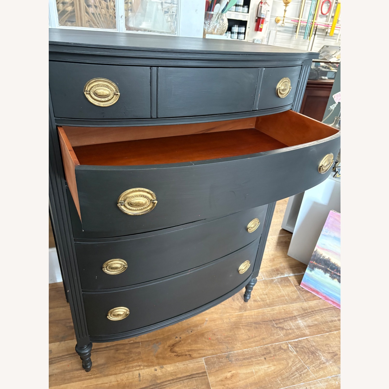 Vintage/Antique Finds Black Wood Dresser - image-4