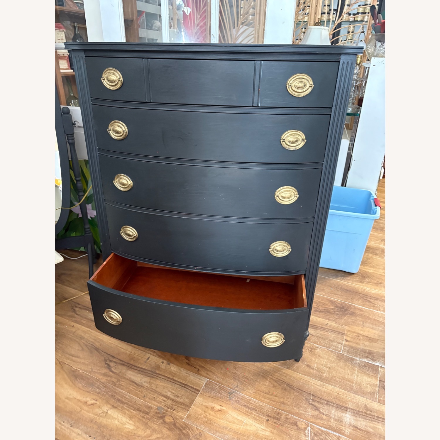 Vintage/Antique Finds Black Wood Dresser - image-2