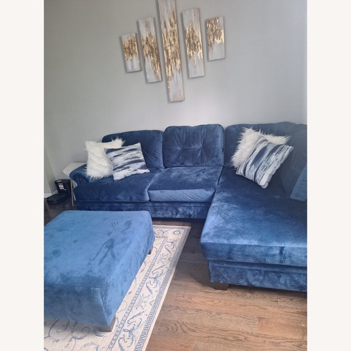 Used Blue Sofa Set for sale on AptDeco