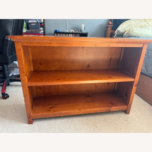 Used Pottery Barn Kids Cameron Natural Wood Bookcase for sale on AptDeco