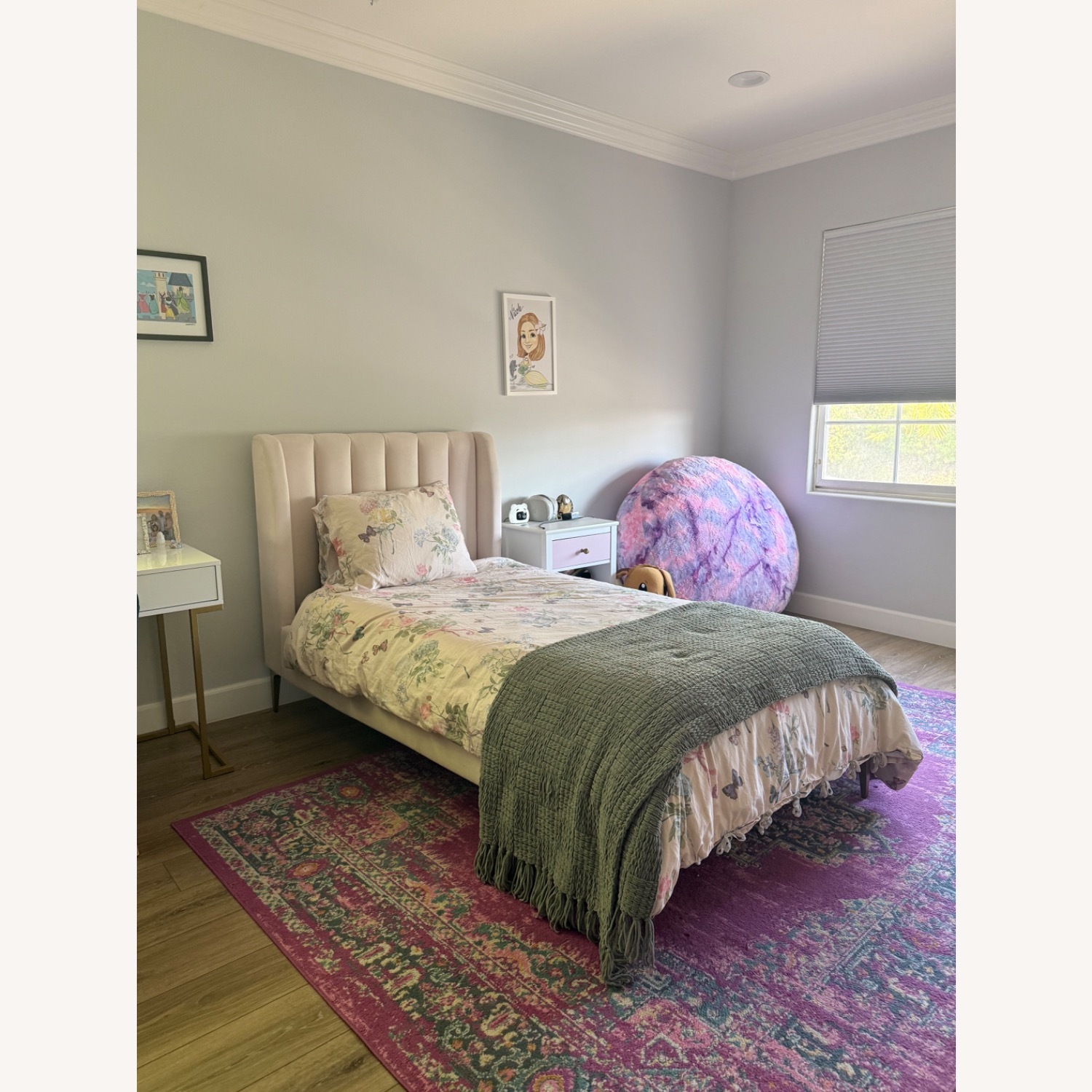 Pottery Barn Upholstered Twin Bed - image-1