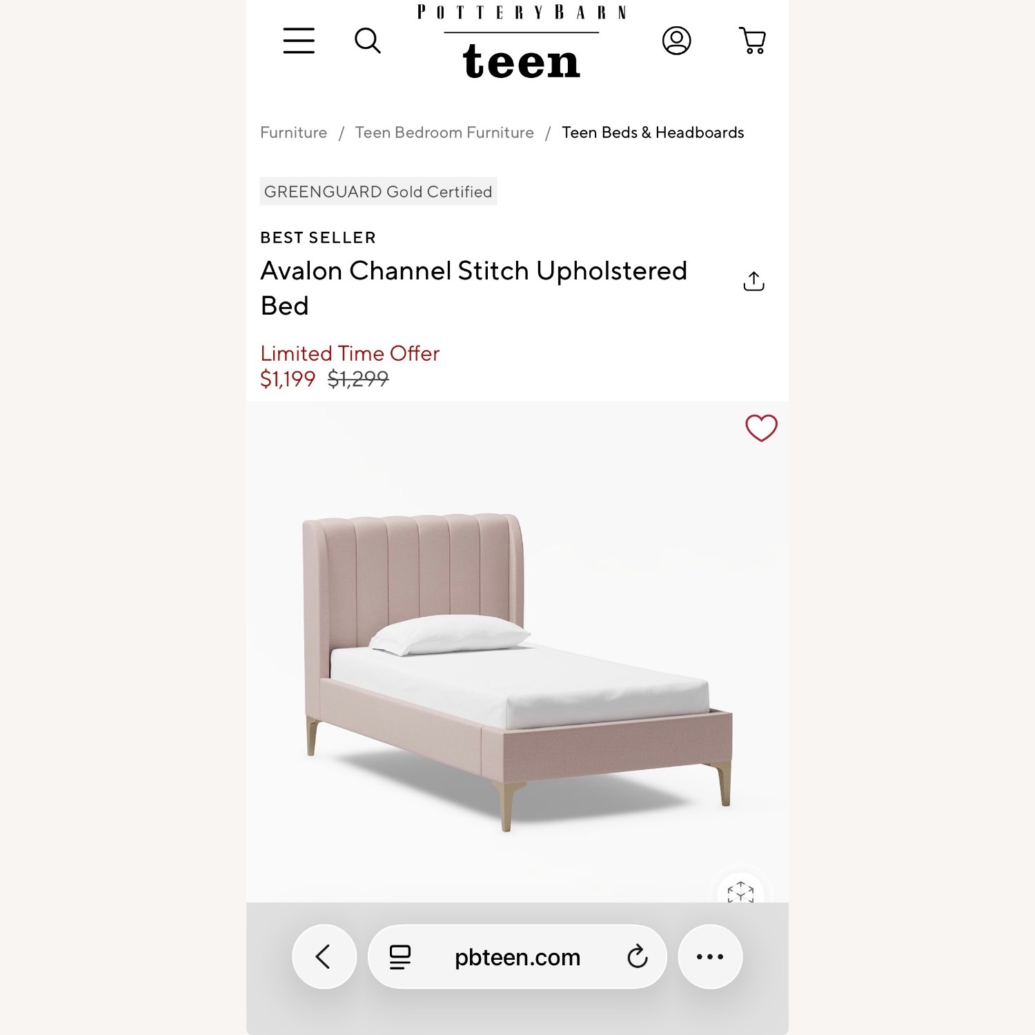 Pottery Barn Upholstered Twin Bed - image-6