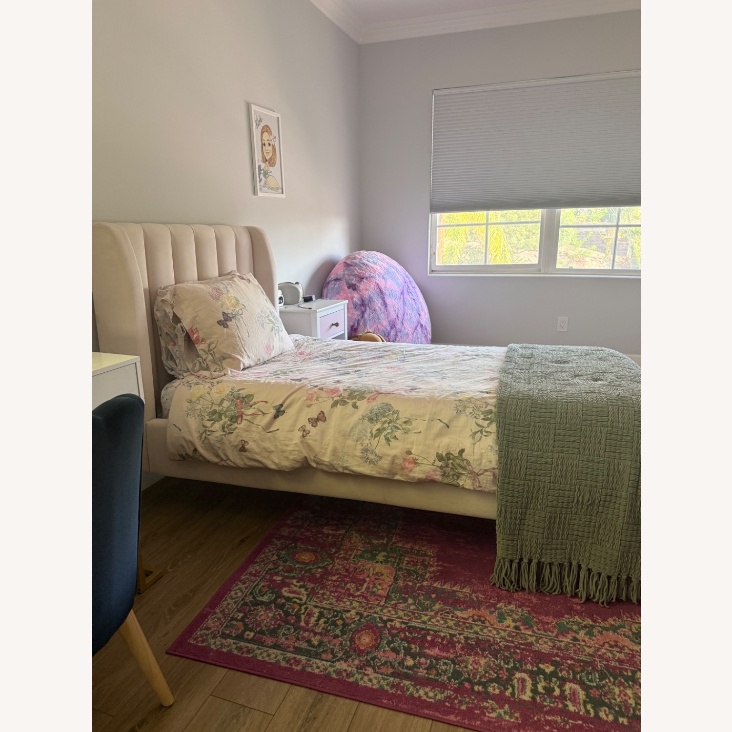 Pottery Barn Upholstered Twin Bed - image-3