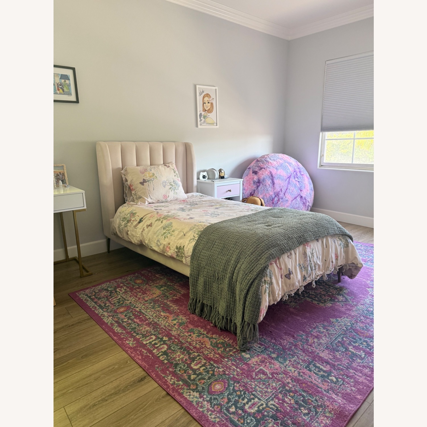 Pottery Barn Upholstered Twin Bed - image-2