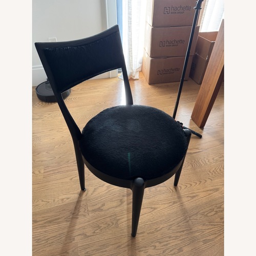 Used CB2 Black Fur and Hide Dining Chairs for sale on AptDeco
