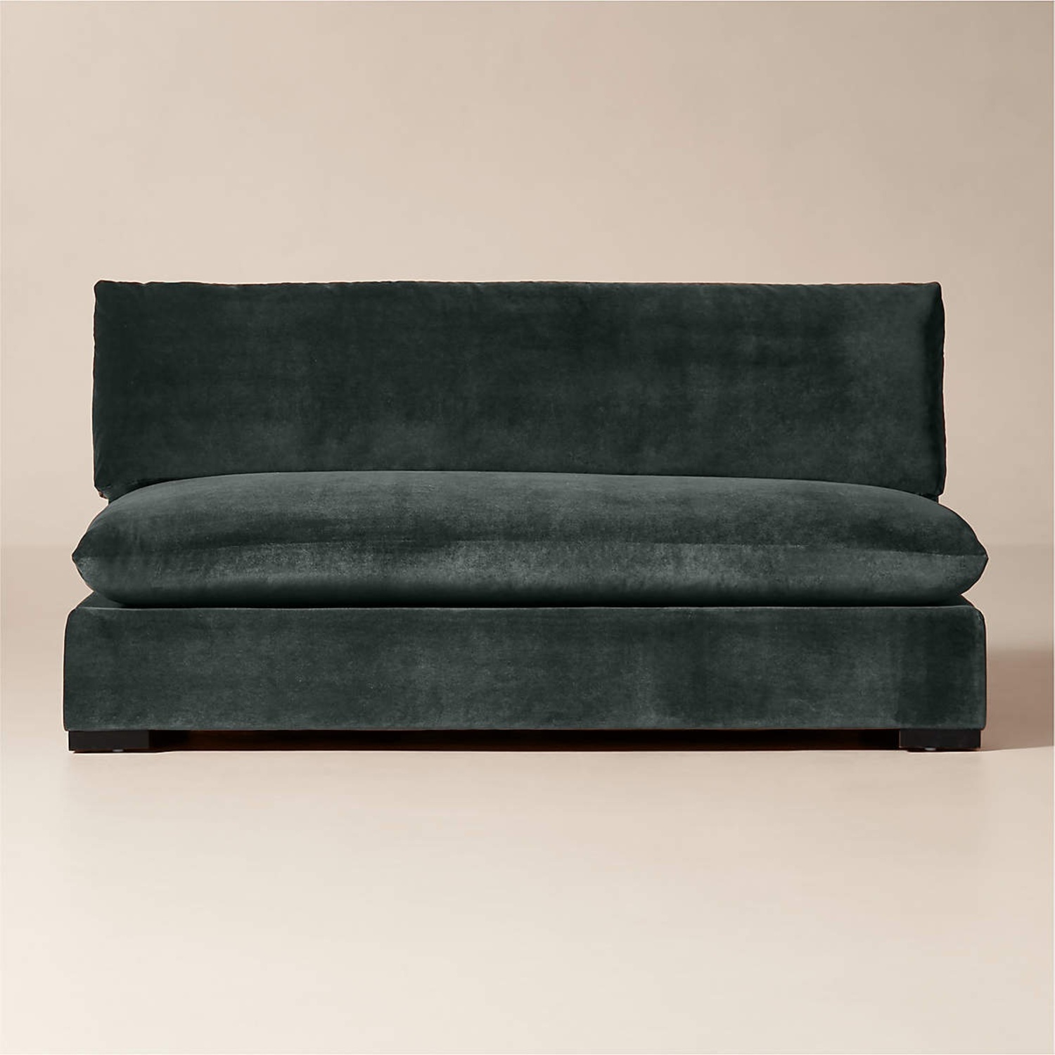 CB2 Deseo Blue Velvet 2 Piece Sectional - image-5