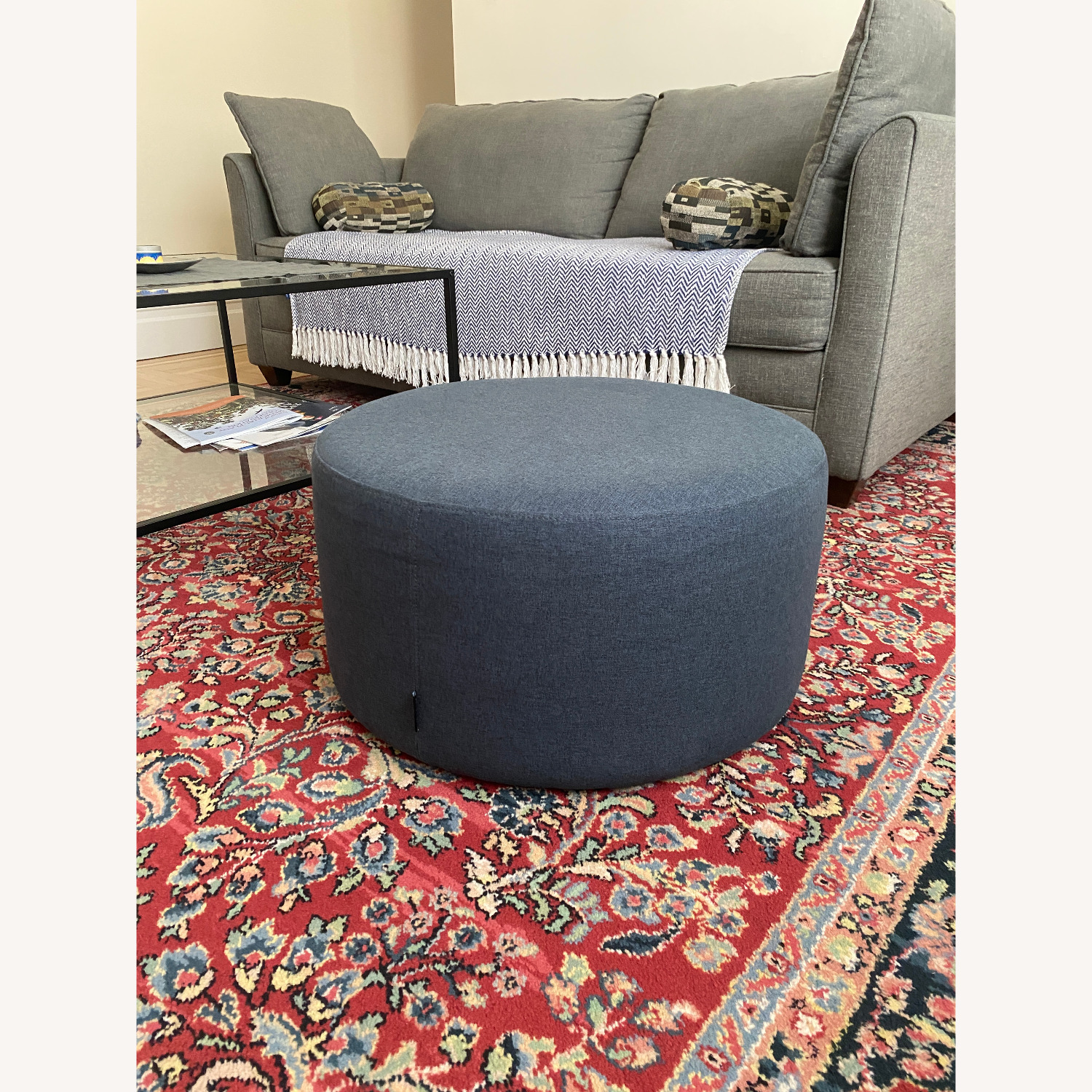 Joss & Main Mila Round Cocktail Ottoman - image-1