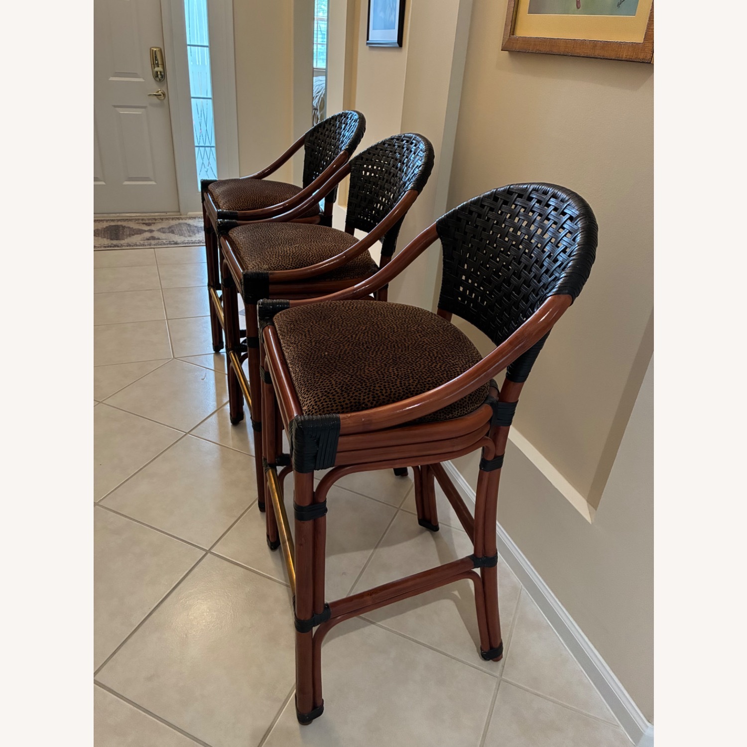 Palecek Rattan Bar Stools - image-2