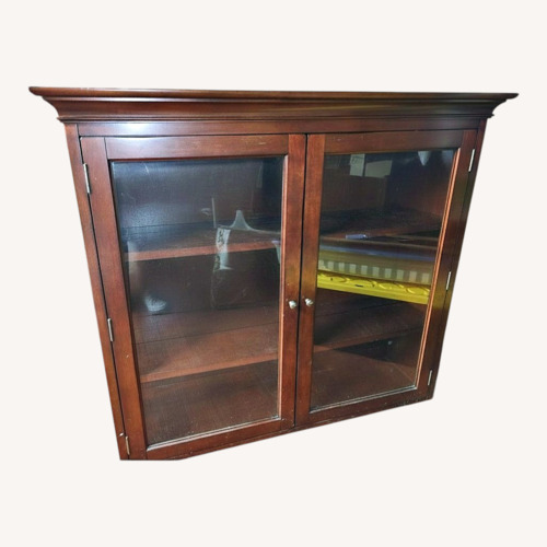 Used Dark Brown Wood Bookcase for sale on AptDeco