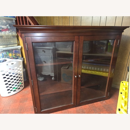 Used Dark Brown Wood Bookcase for sale on AptDeco
