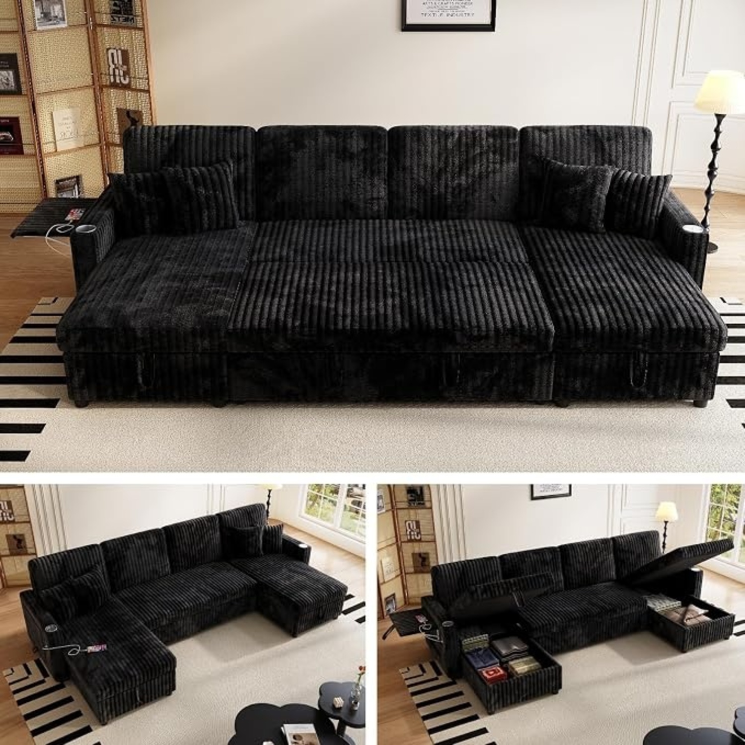 Corduroy Sectional - image-4