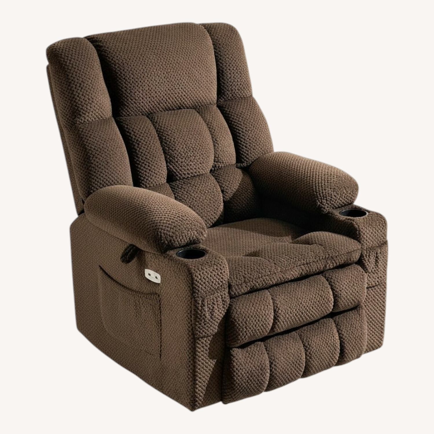 Wayfair Latitude Run Dark Brown Fabric Recliner - image-0