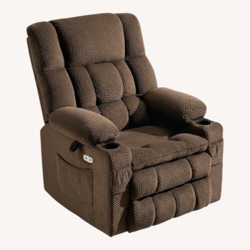 Used Wayfair Latitude Run Dark Brown Fabric Recliner for sale on AptDeco
