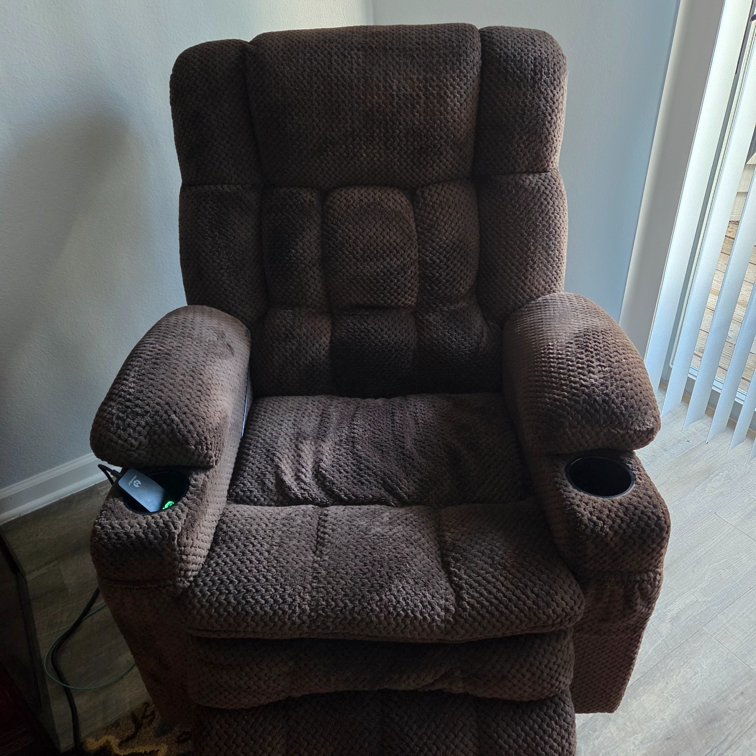 Wayfair Latitude Run Dark Brown Fabric Recliner - image-2