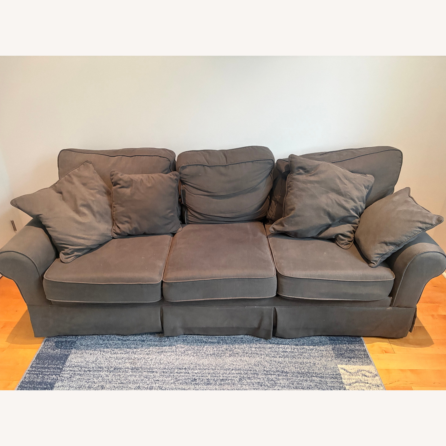 Bob's Discount Furniture Katie 90" Charcoal Sofa - image-1