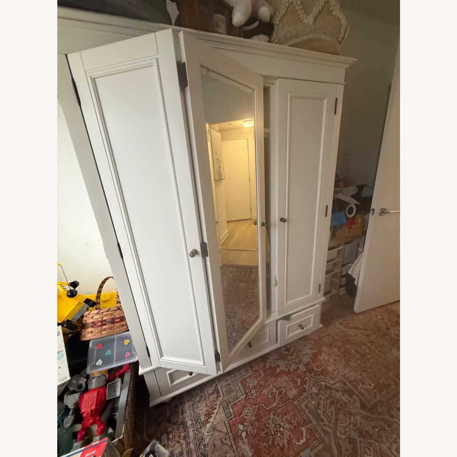 Pottery Barn Teen Chelsea White Armoire - image-9