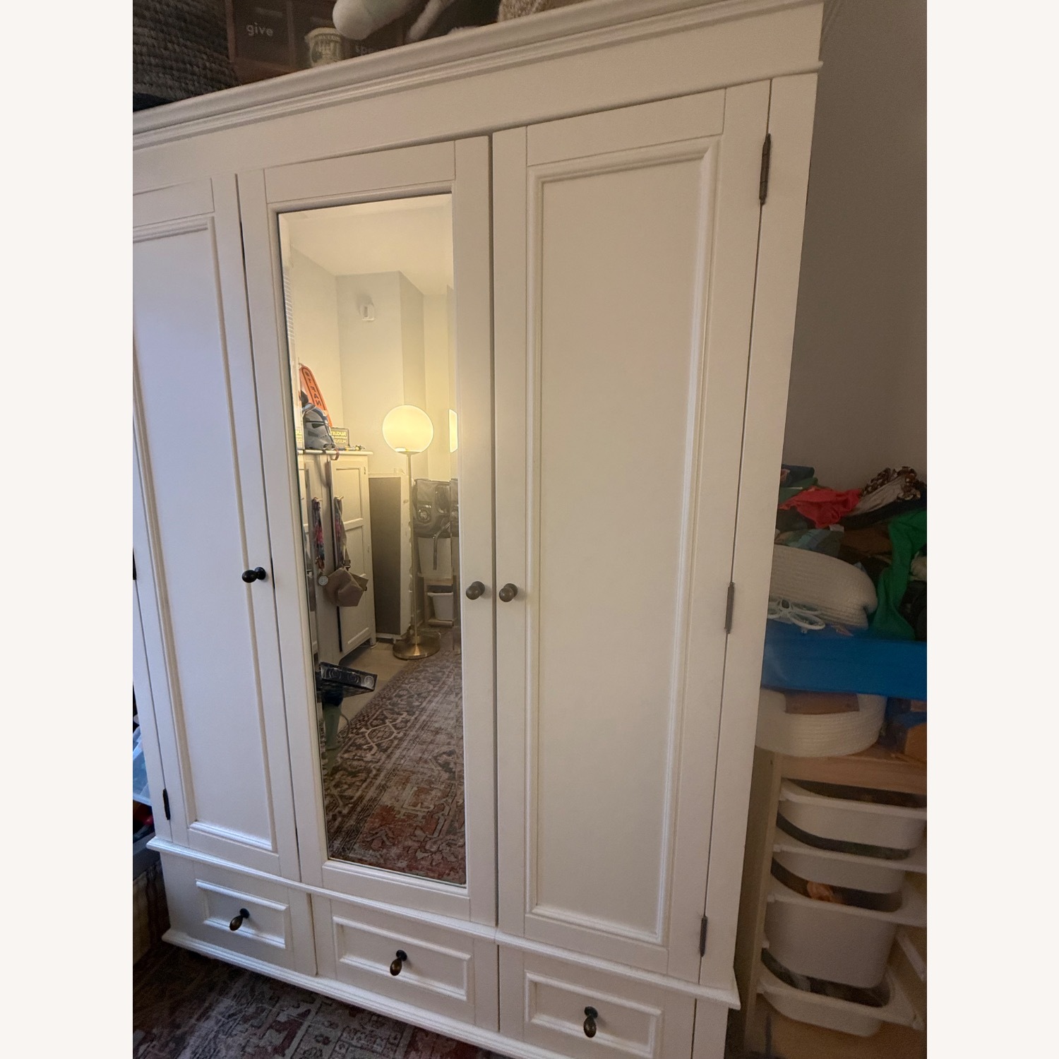 Pottery Barn Teen Chelsea White Armoire - image-3