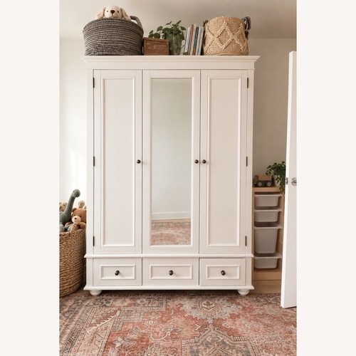Used Pottery Barn Teen Chelsea White Armoire for sale on AptDeco