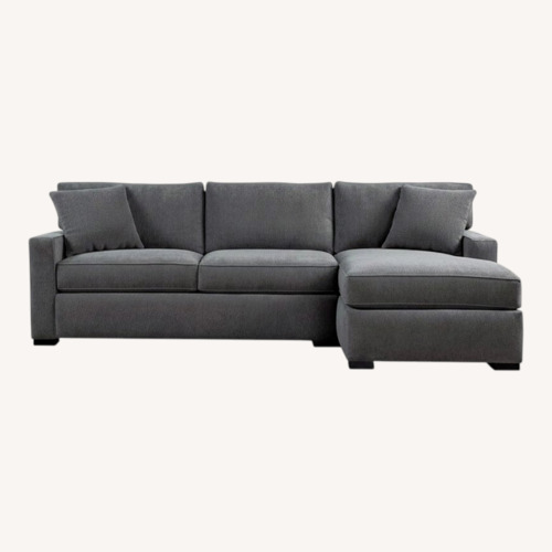 Used Macy's Gray Sleeper Sectional – Queen Pull-Out Bed for sale on AptDeco