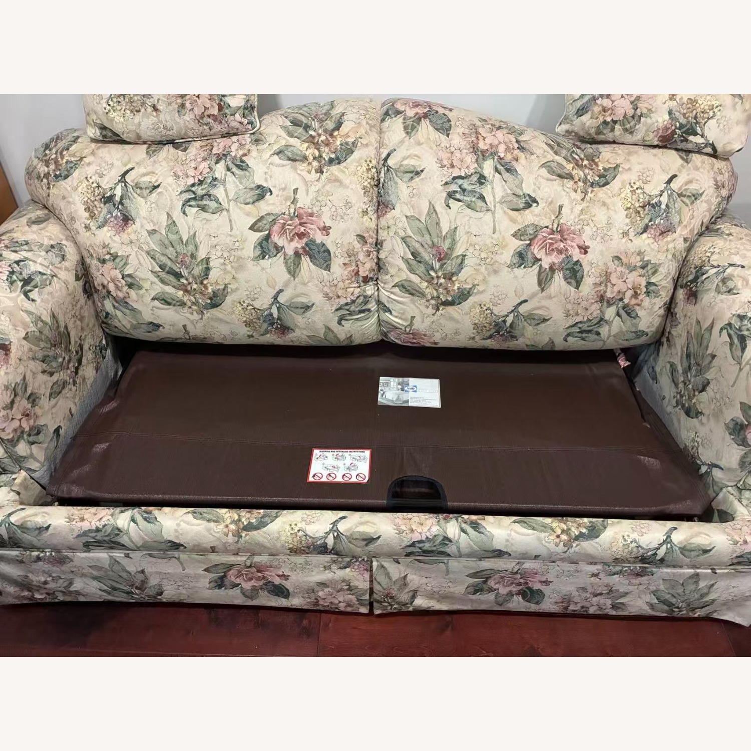 Traditional Rolled-arm Fabric Sleeper Sofa - image-7