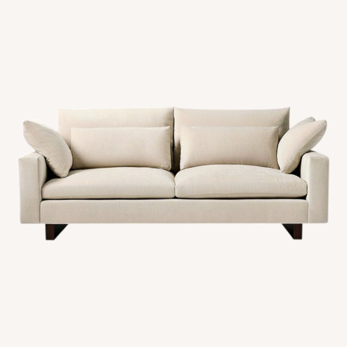 Used West Elm Harmony White Fabric 2 Seater Sofa for sale on AptDeco
