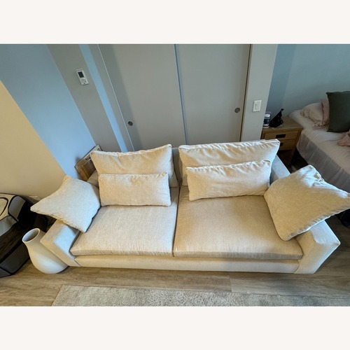 Used West Elm Harmony White Fabric 2 Seater Sofa for sale on AptDeco