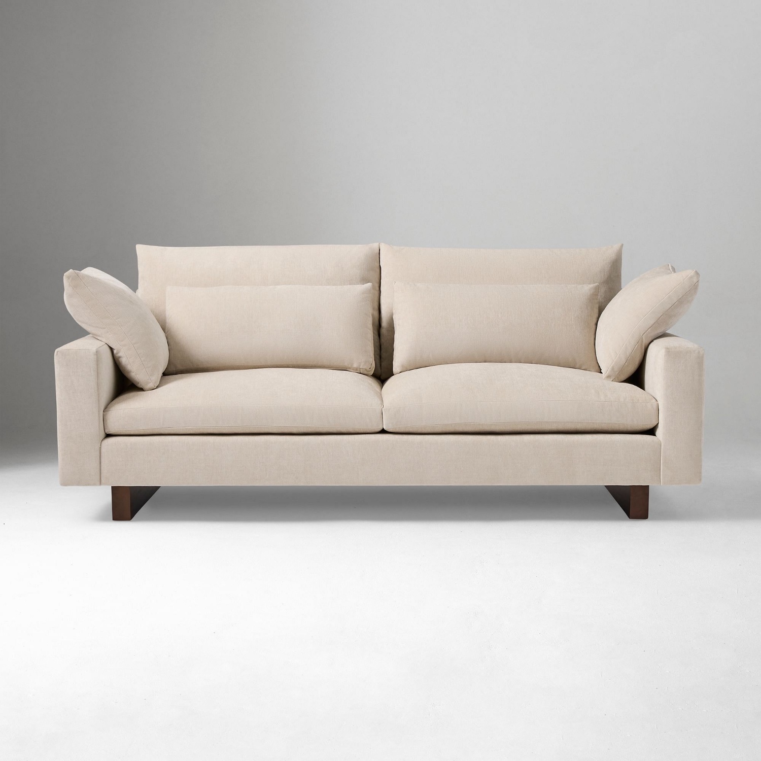 West Elm Harmony White Fabric 2 Seater Sofa - image-7