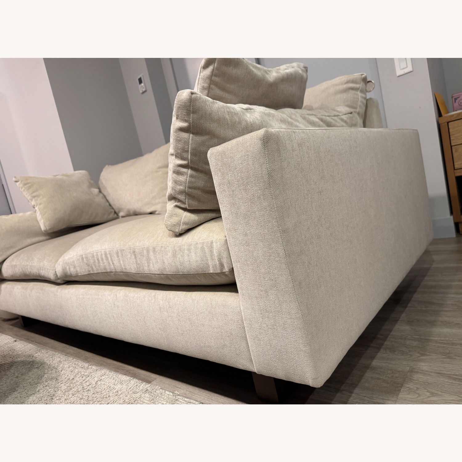 West Elm Harmony White Fabric 2 Seater Sofa - image-4