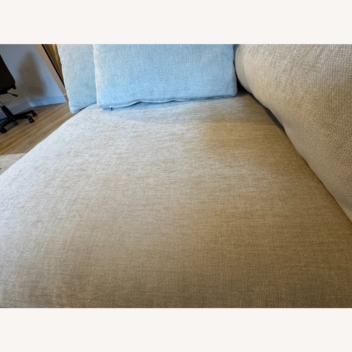 West Elm Harmony White Fabric 2 Seater Sofa - image-5