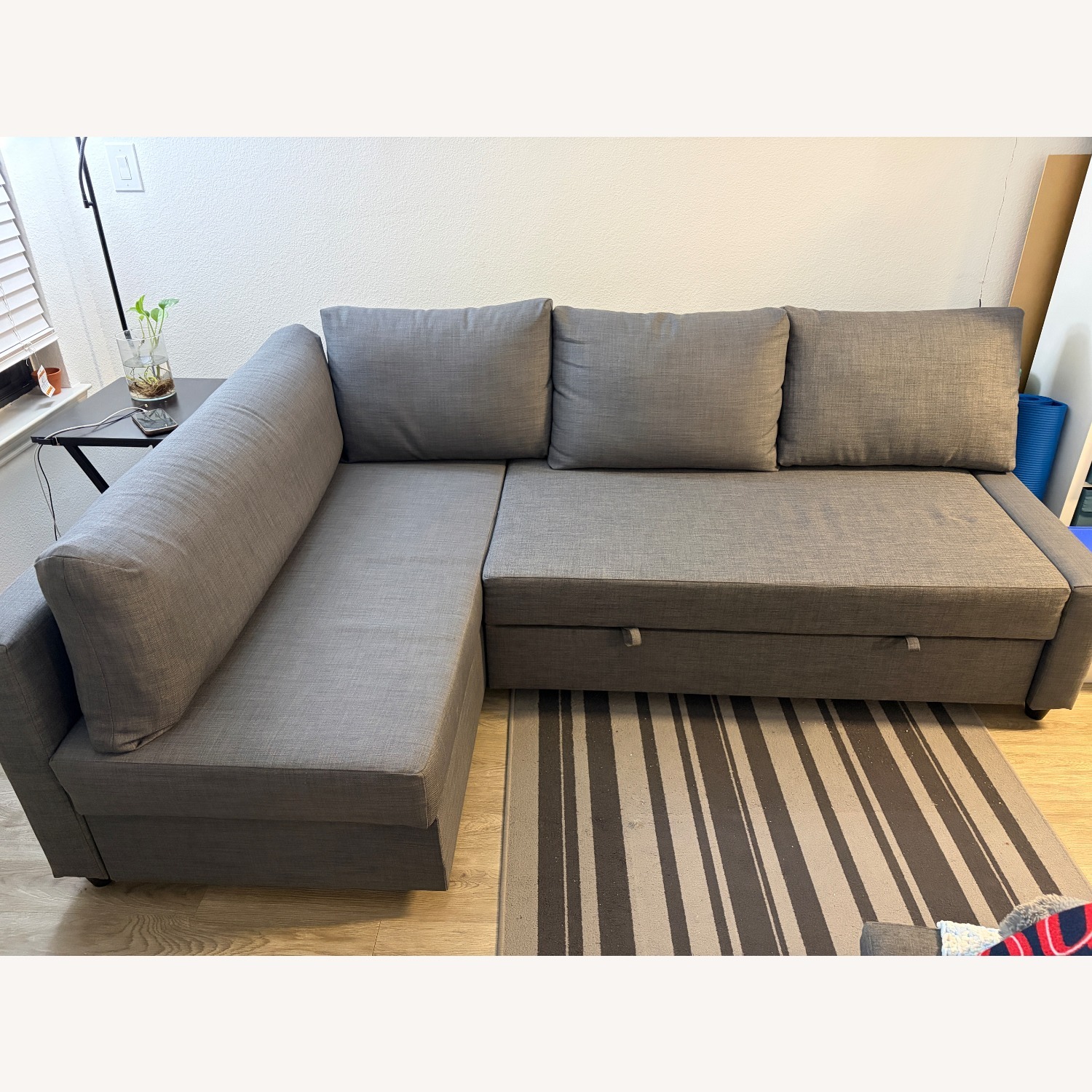 IKEA Dark Gray Fabric Sleeper Sofa - image-1