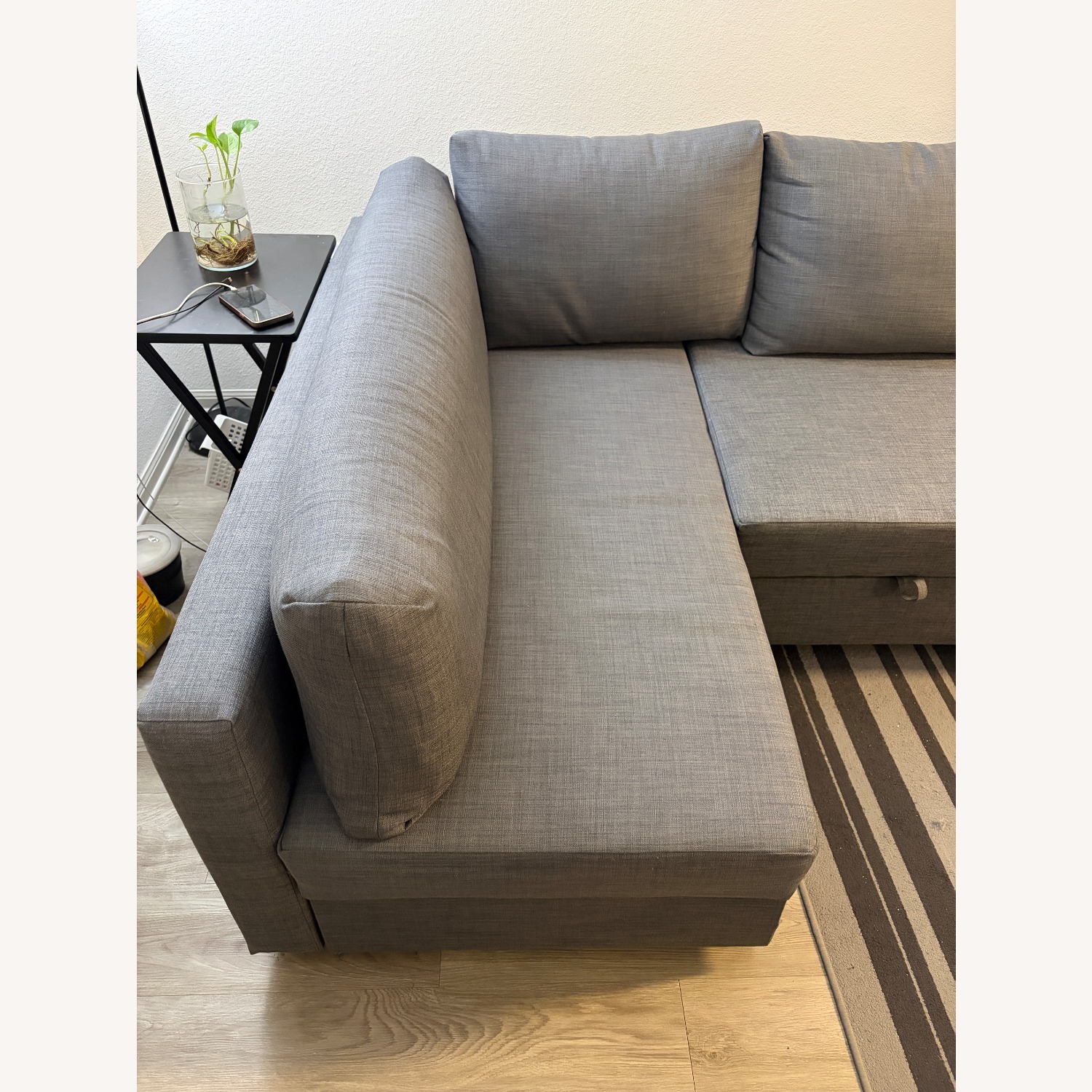 IKEA Dark Gray Fabric Sleeper Sofa - image-3