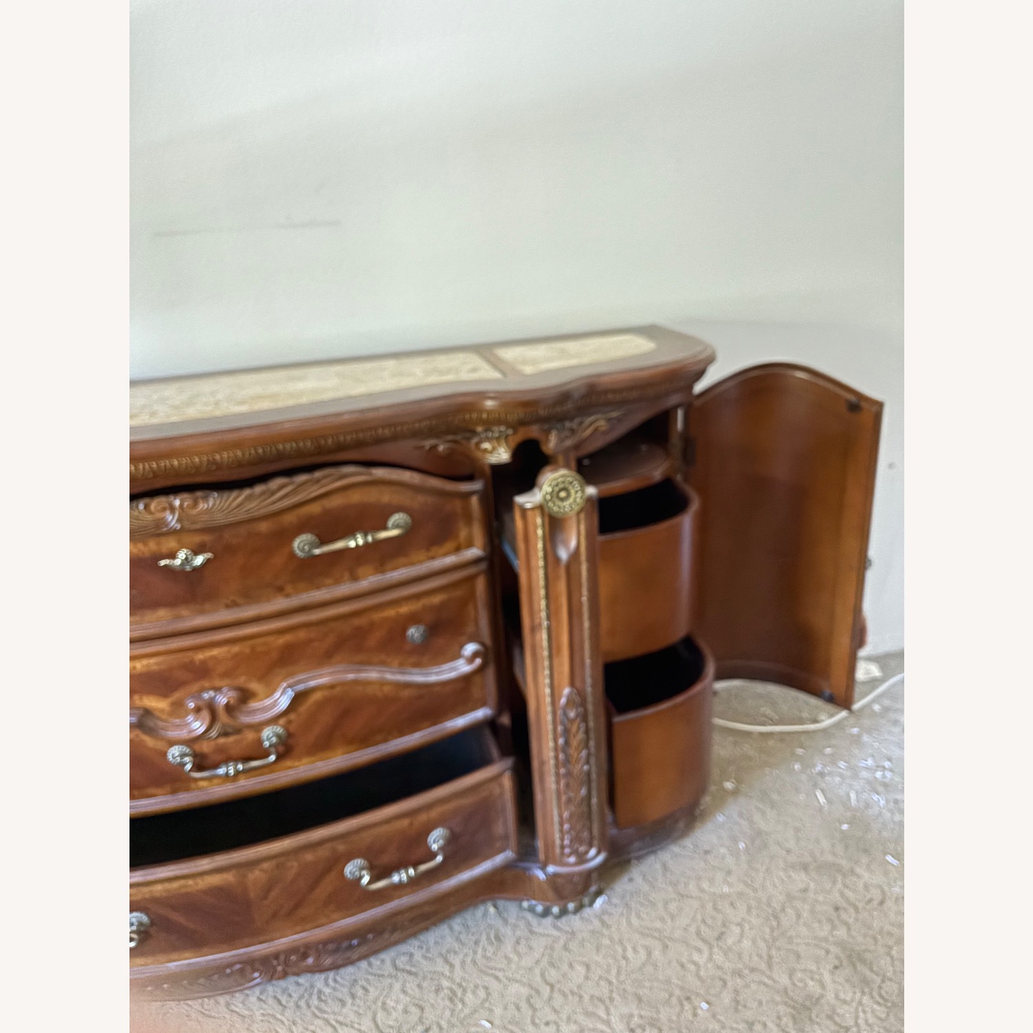 Vintage/Antique Finds Dark Brown Wood Dresser - image-2