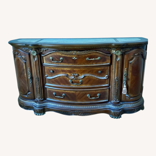 Used Vintage/Antique Finds Dark Brown Wood Dresser for sale on AptDeco