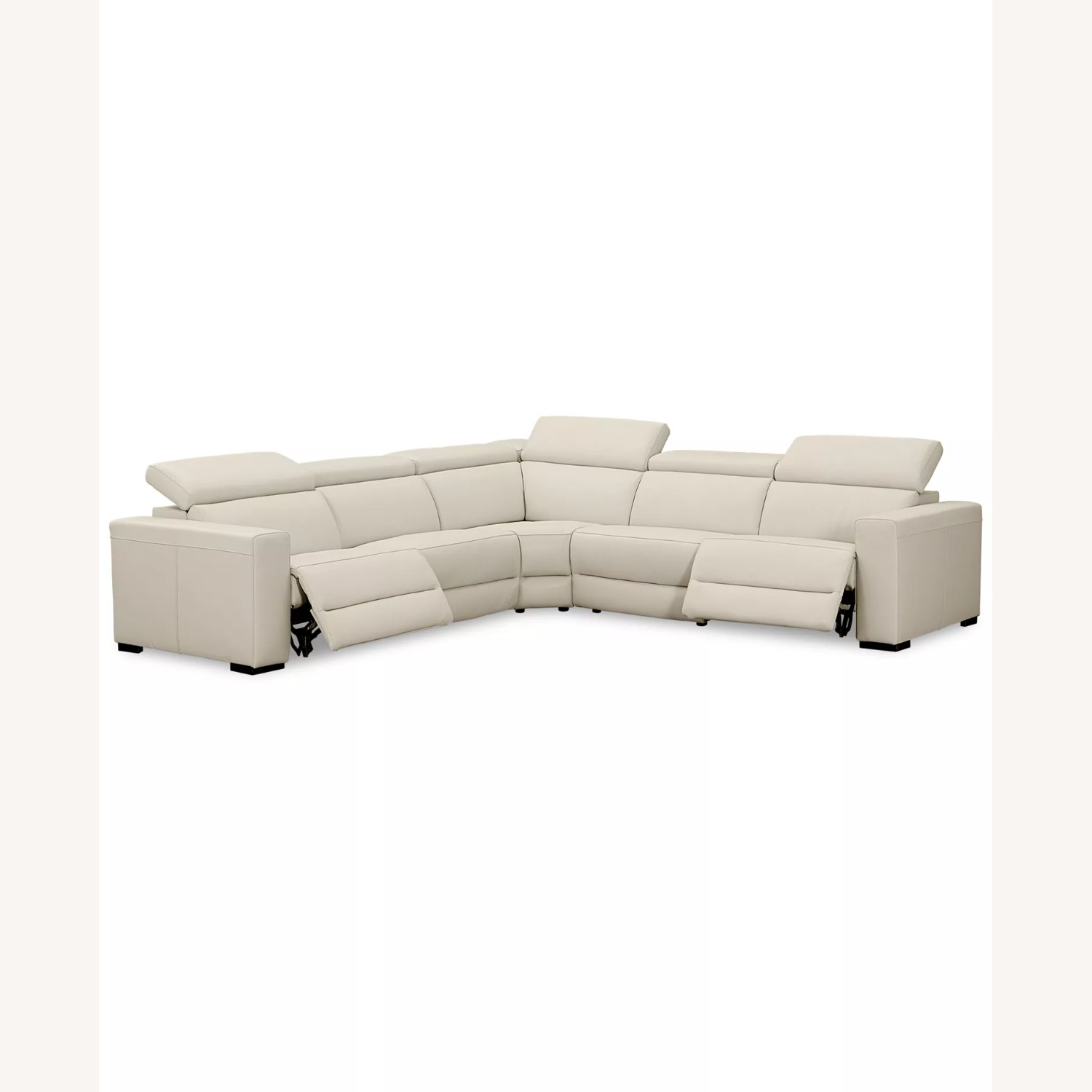 Nevio 5-Pc. Leather "L" Shaped Sectional - image-4