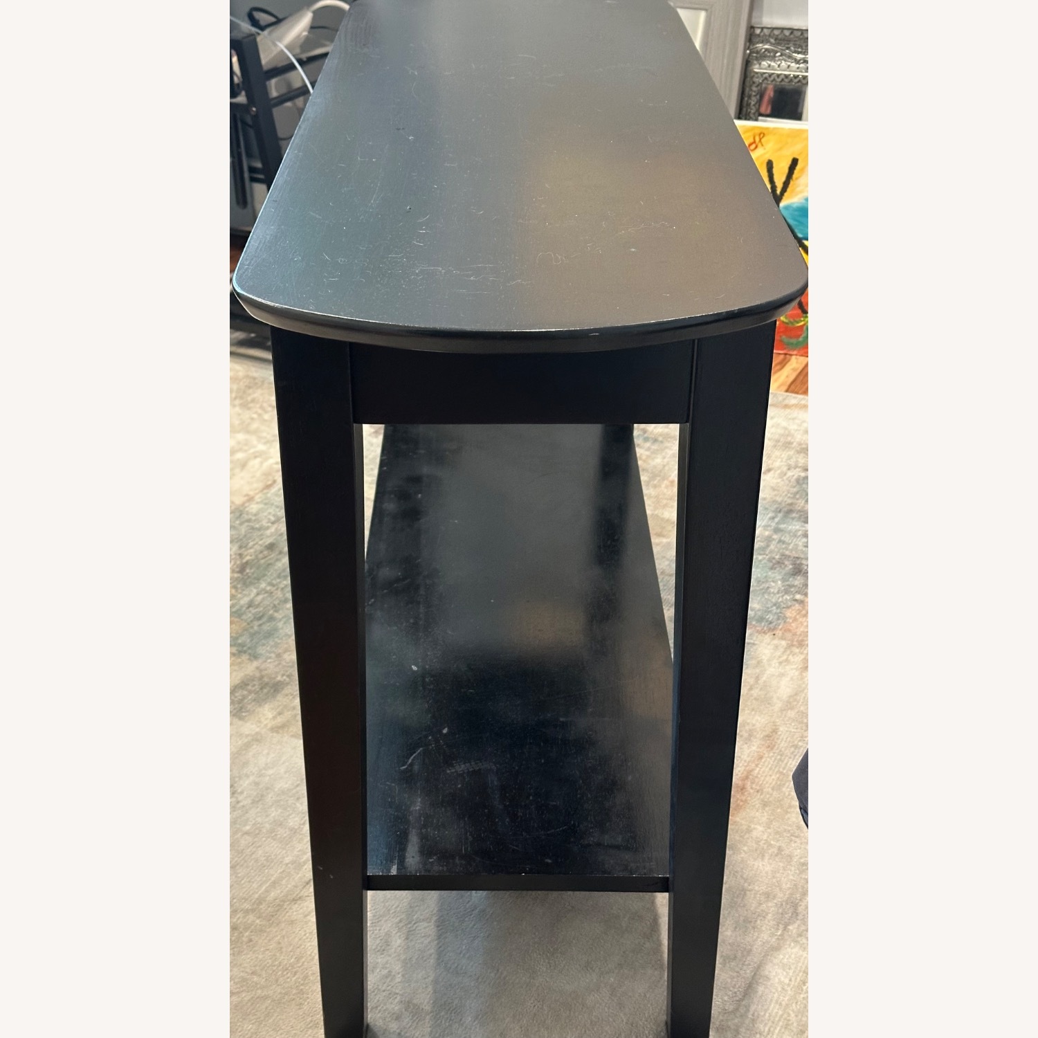 Black Wood Side Table - image-2