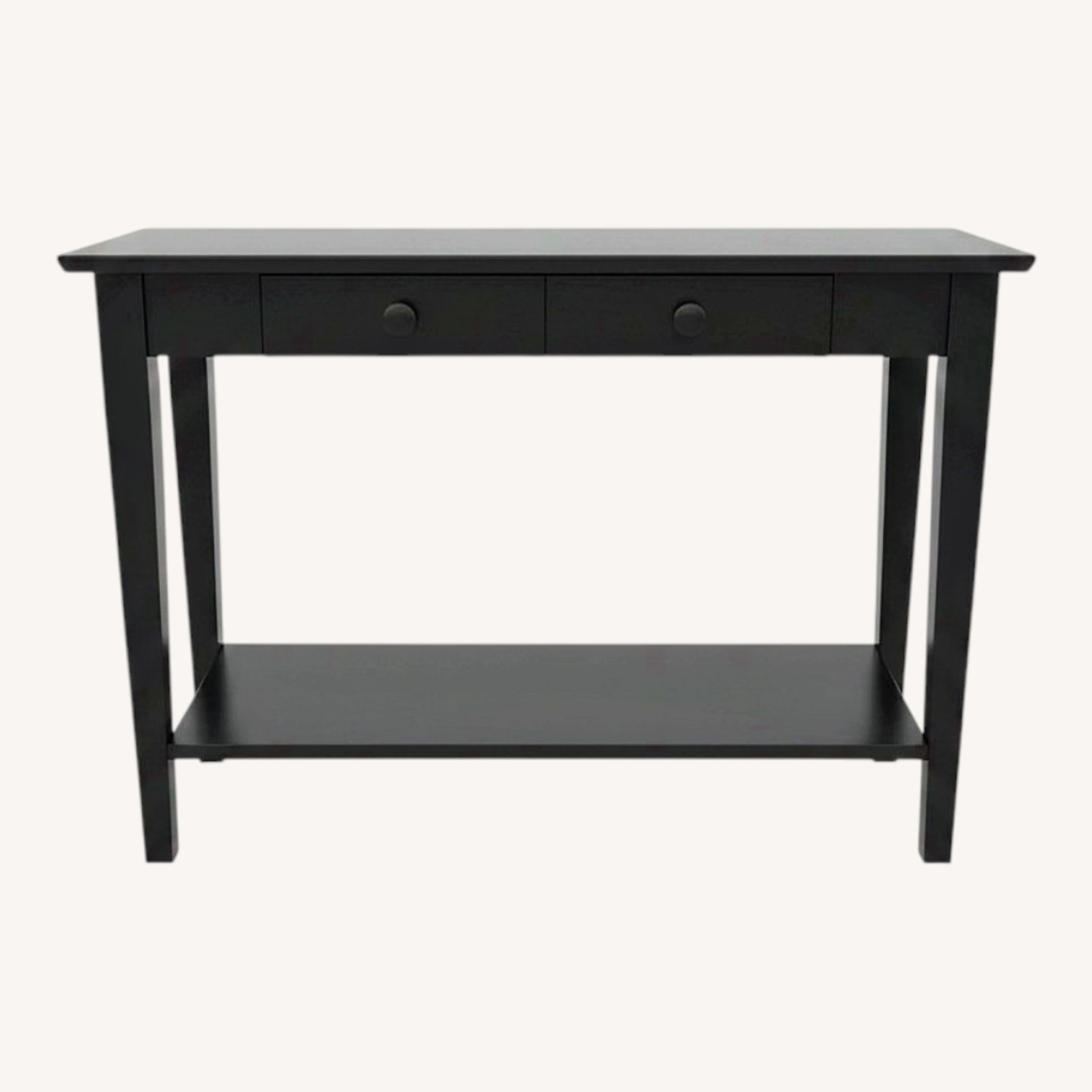 Black Wood Side Table - image-0
