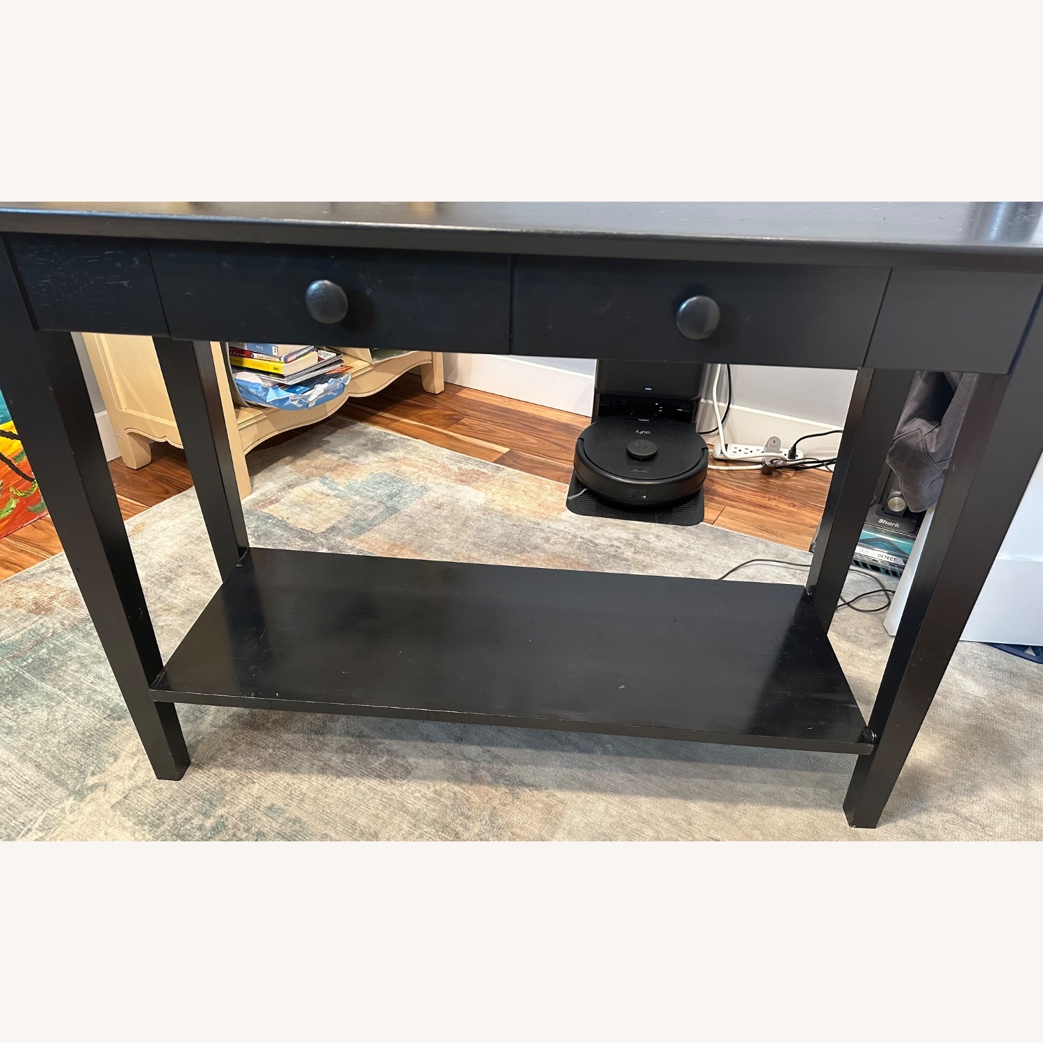 Black Wood Side Table - image-1