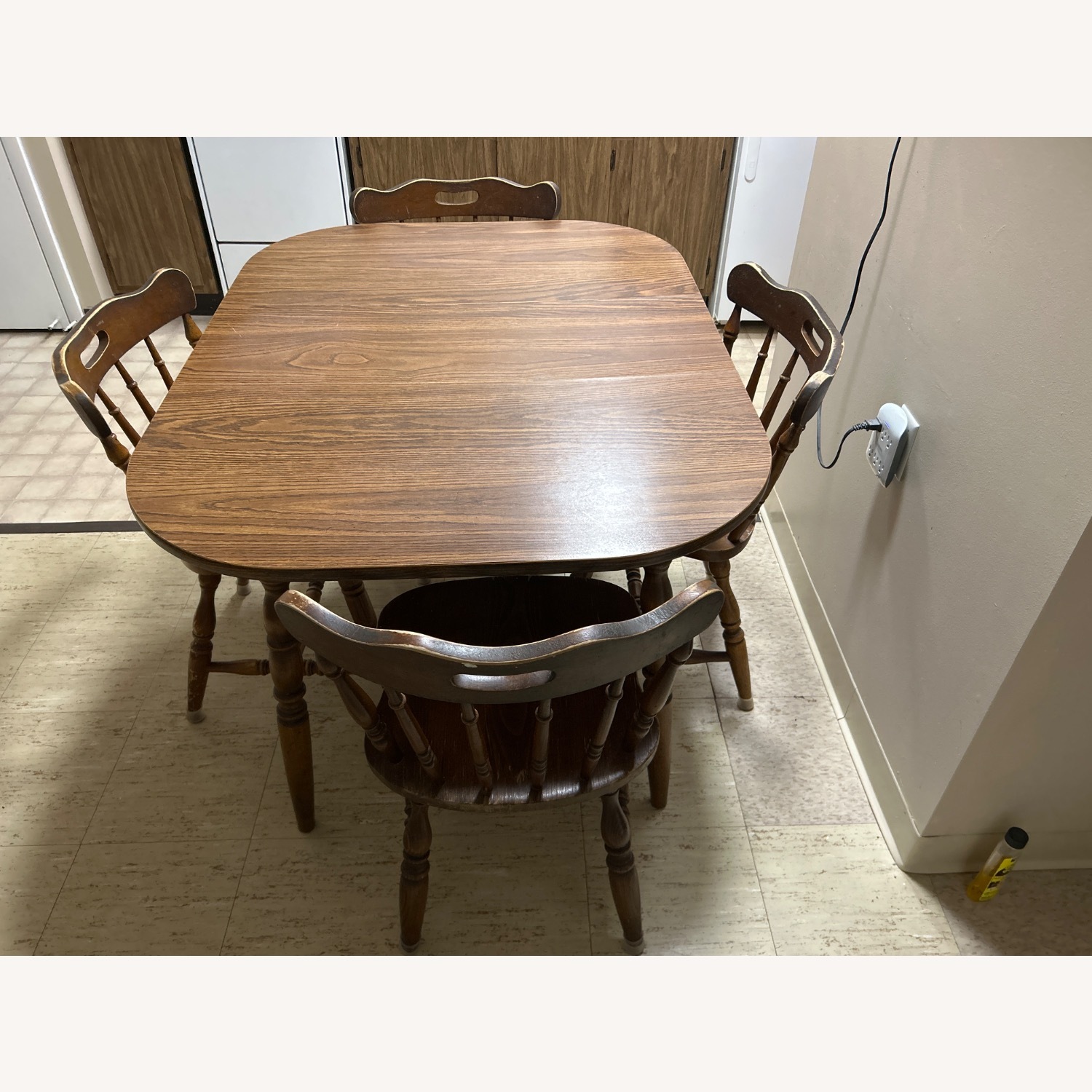 Light Brown Wood Dining Set - image-2
