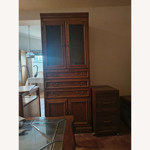 Used Vintage/Antique Finds Dark Brown Media Storage for sale on AptDeco